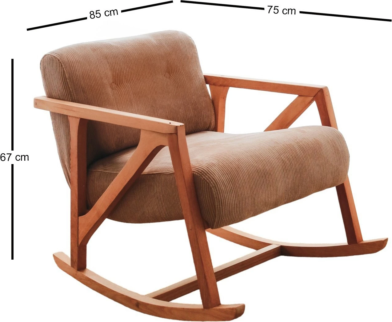Karrige sallanan Wing, Atelier del Sofa, Nini, ngjyrë camel