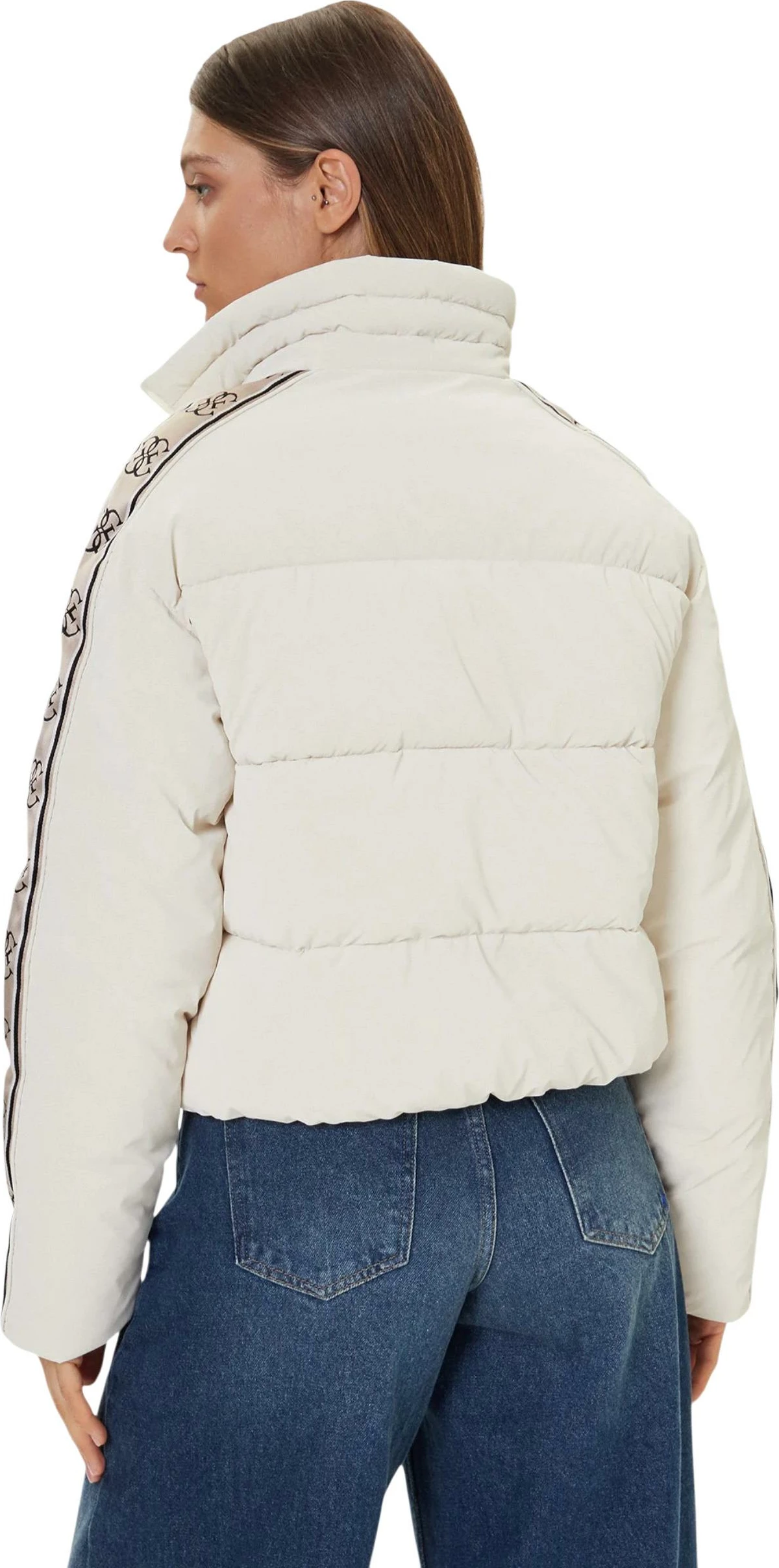 Jakne puffer për femra Guess Active New Jean V5BL11 WGYC2, fildishi [Madhësia: S]