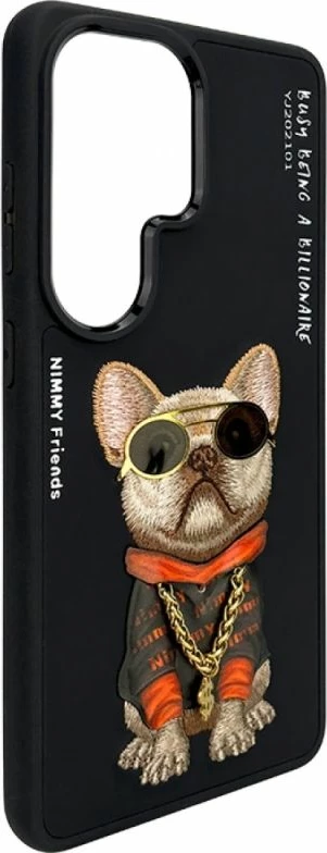 Kapak telefoni Nimmy Glasses Cool Dog për Samsung Galaxy S26 Ultra, i zi