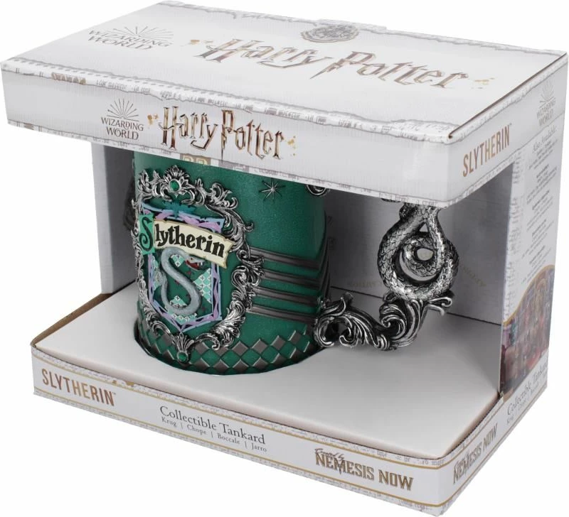 Kupë koleksionuese NEMESIS NOW Harry Potter Slytherin, resin e pikturuar me dorë, jeshile/argjend