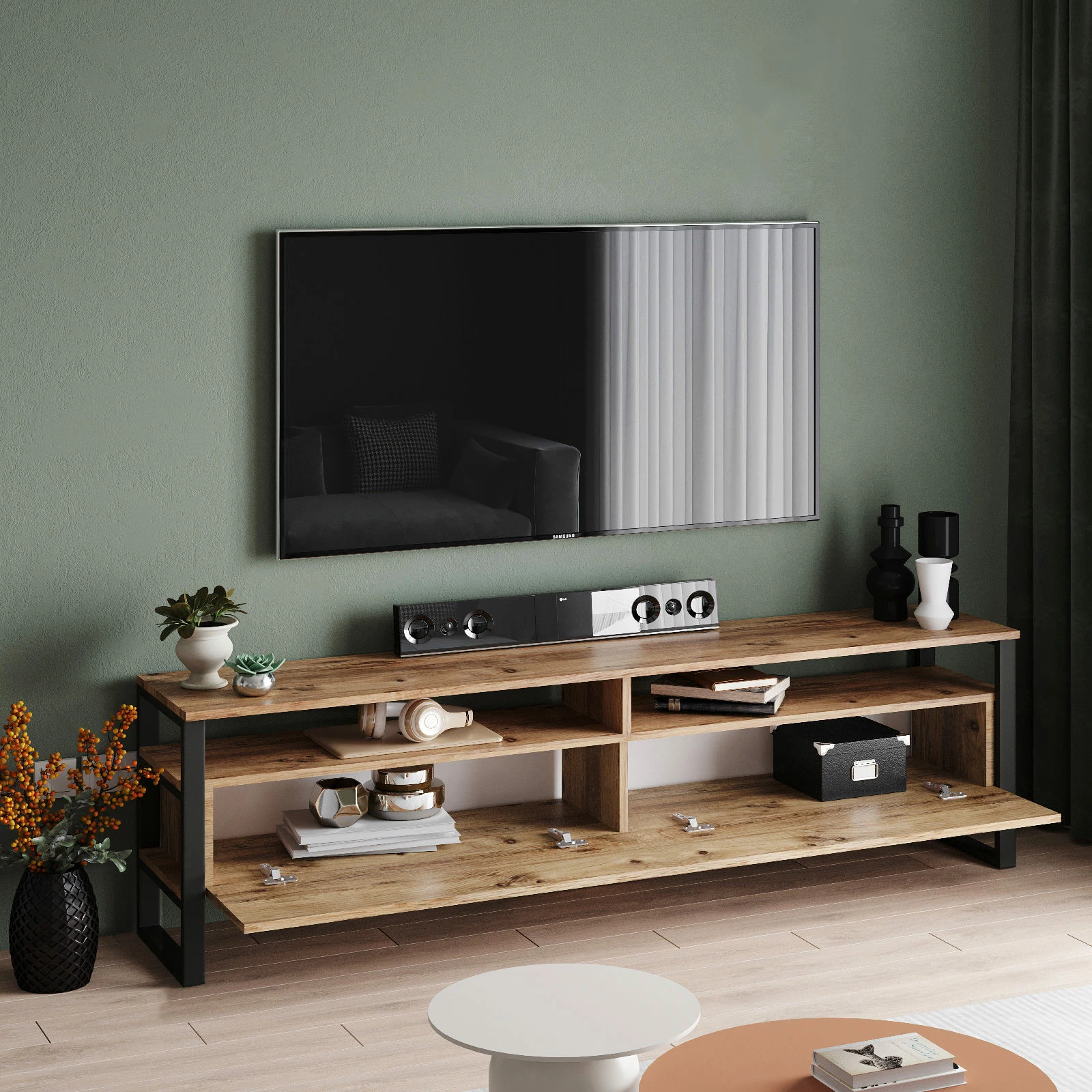 Konsolë TV Hanah Home, ngjyrë Atlantic Pine, Ml19-A