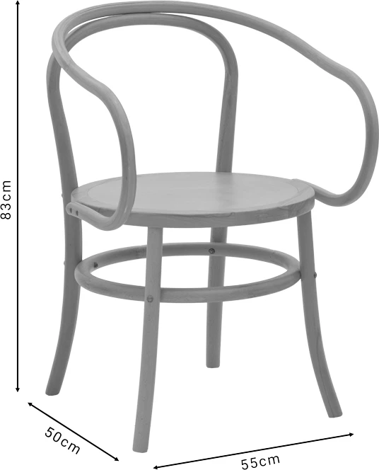 Karrige Verfie dru ahu ngjyrë natyrale 55x50x83cm