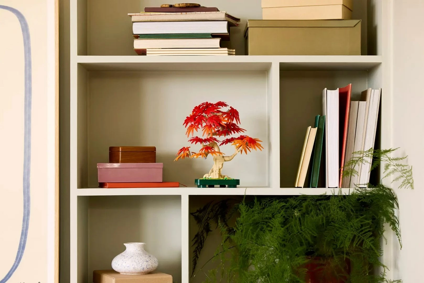 Set LEGO Japanese Red Maple Bonsai Tree 10348, për të rritur, 220mm, e kuqe/portokalli