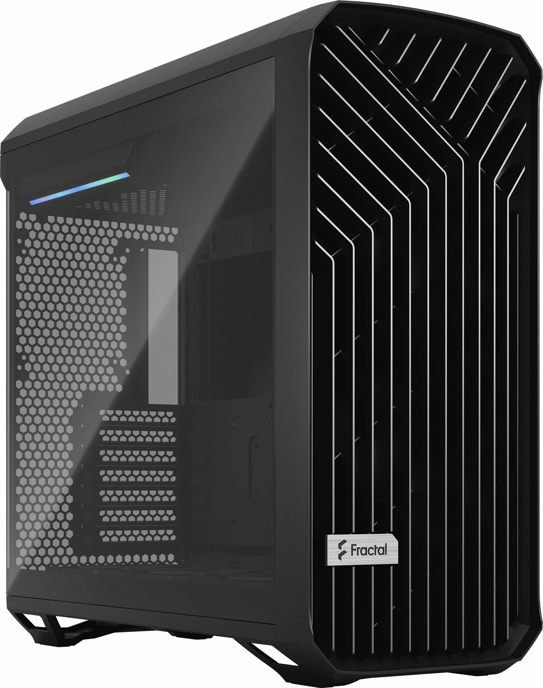 Kasë Fractal Design Torrent TG Light Tint (FD-C-TOR1A-01) Full Tower ATX/eATX, panel xhami të temperuar, 5 ventilatorë, e zezë