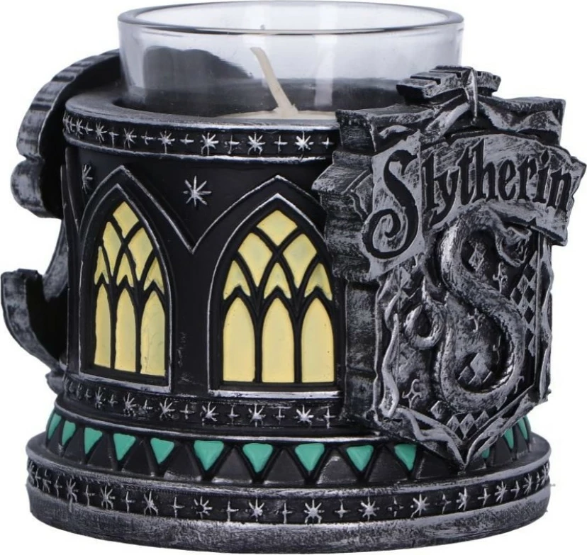 Mbajtëse qiriu NEMESIS NOW Harry Potter Slytherin Tea Light 8 cm, e zezë/jeshile