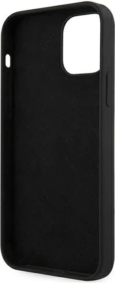 Mbështjellës Guess GUHCP12SLSVSBK për iPhone 12 mini 5.4", hardcase silikon/TPU, Vintage Script, i zi