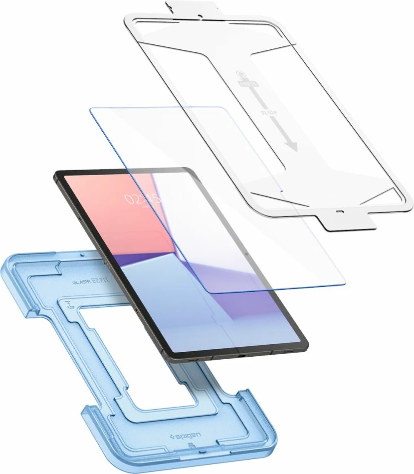 Xham i temperuar mbrojtës, Spigen Glas.tR EZ Fit, për Samsung Galaxy Tab S9 11'' X710/X716B, 0.2 mm 9H, kornizë montimi