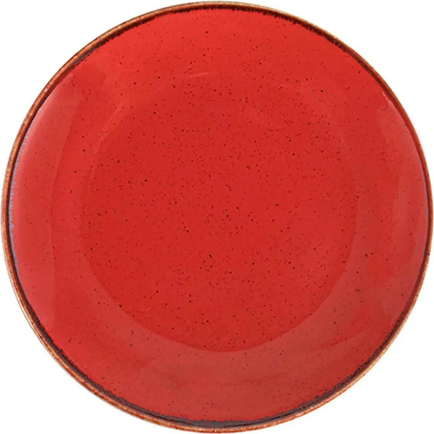 Pjatë e sheshtë Porland Seasons Magma 200 mm, e kuqe, set 6 copë