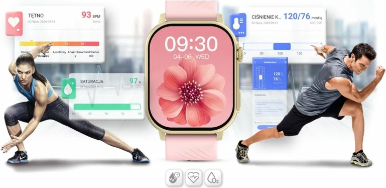 Smartwatch Gravity për femra, rozë