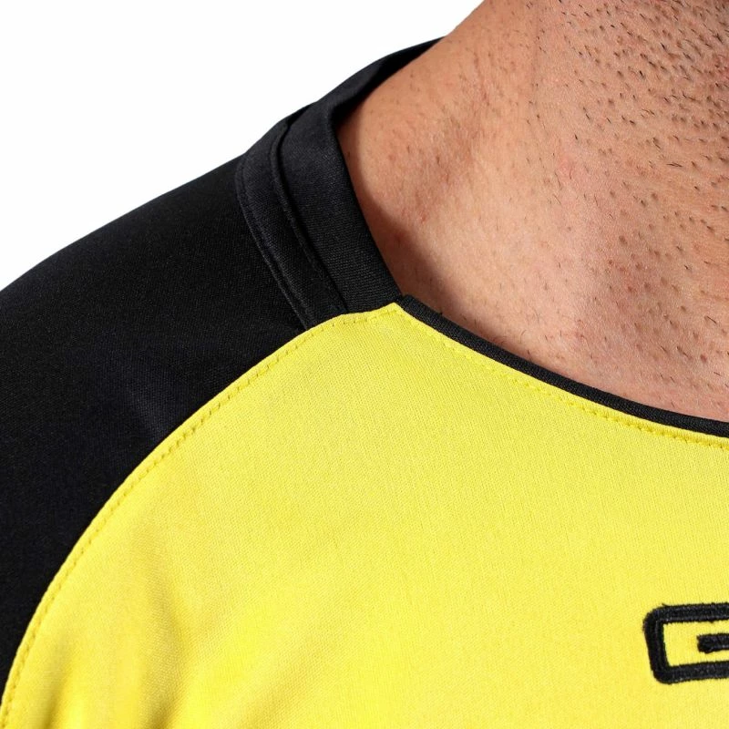 Fanellë futbolli Givova për meshkuj, e zezë dhe e verdhë