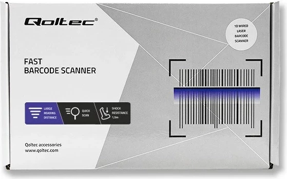Skaner lazer Qoltec 50876, 1D, USB, i zi 7