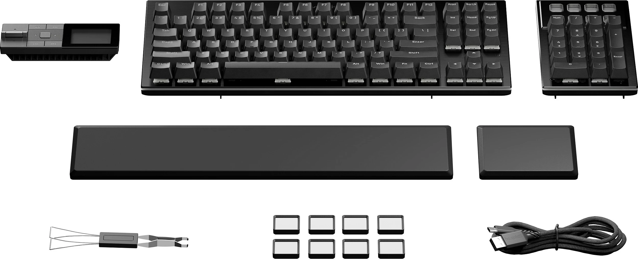 Tastierë mekanike be quiet! Dark Mount, Silent Linear, USB-C, full-size AZERTY FR, RGB, e zezë