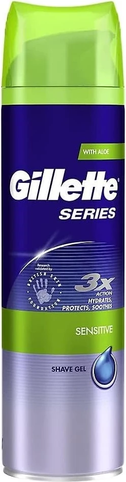 Xhel për rruajtje Gillette Series Sensitive për burra 200ml