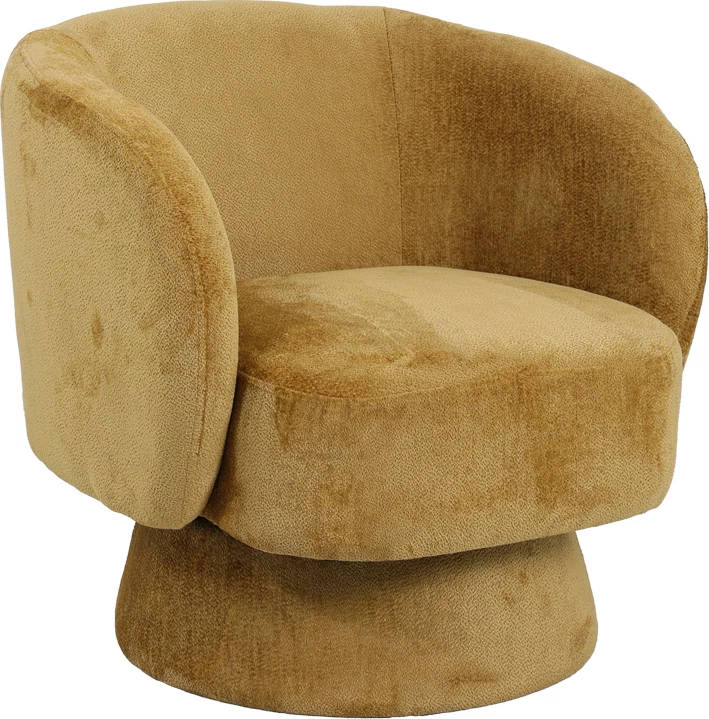 Kreslo rrotulluese, ngjyrë mjaltë, 78x81x77cm