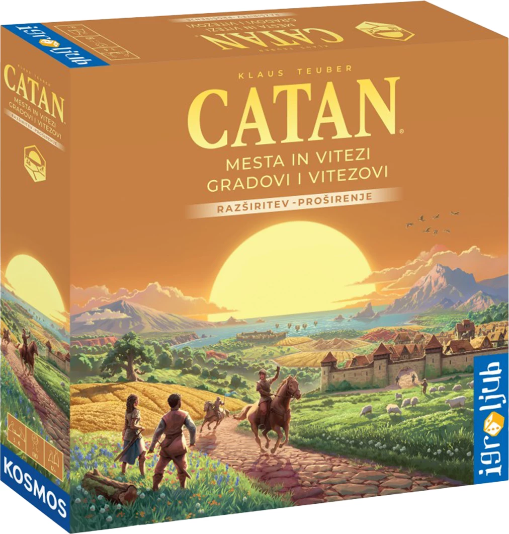 Lojë tavoline Igroljub Catan Cities & Knights zgjerim (Sllovenisht/Kroatisht), për 3-4 lojtarë, 12+