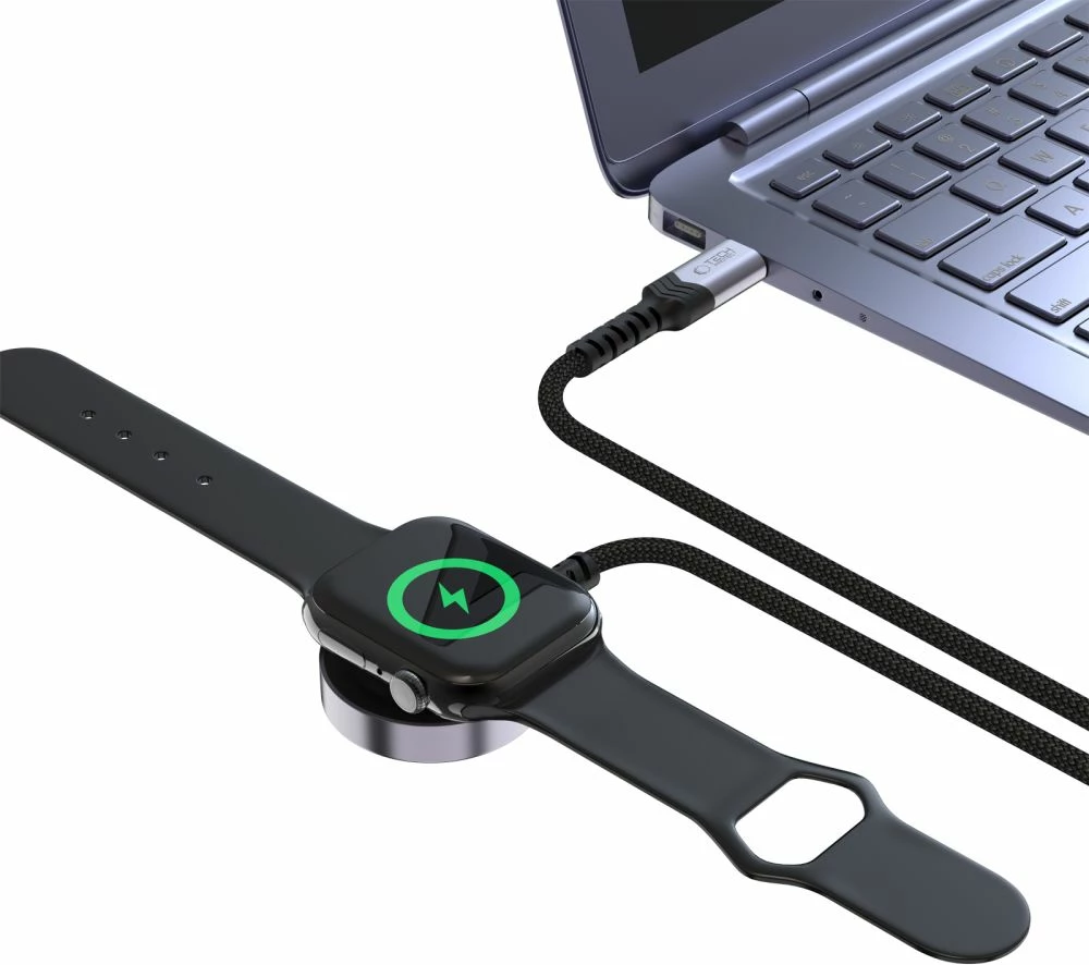 Karikues magnetik Tech-Protect MC01 UltraBoost me kabllo USB-C 120 cm, zi