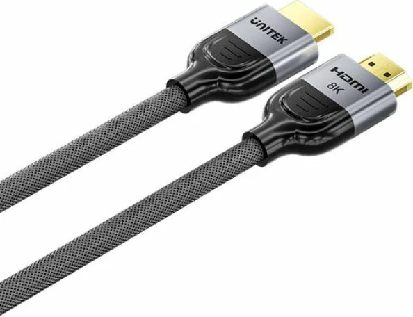 kabllo HDMI Unitek 2.1 8K LUX Oplot 3m, e zezë/gri