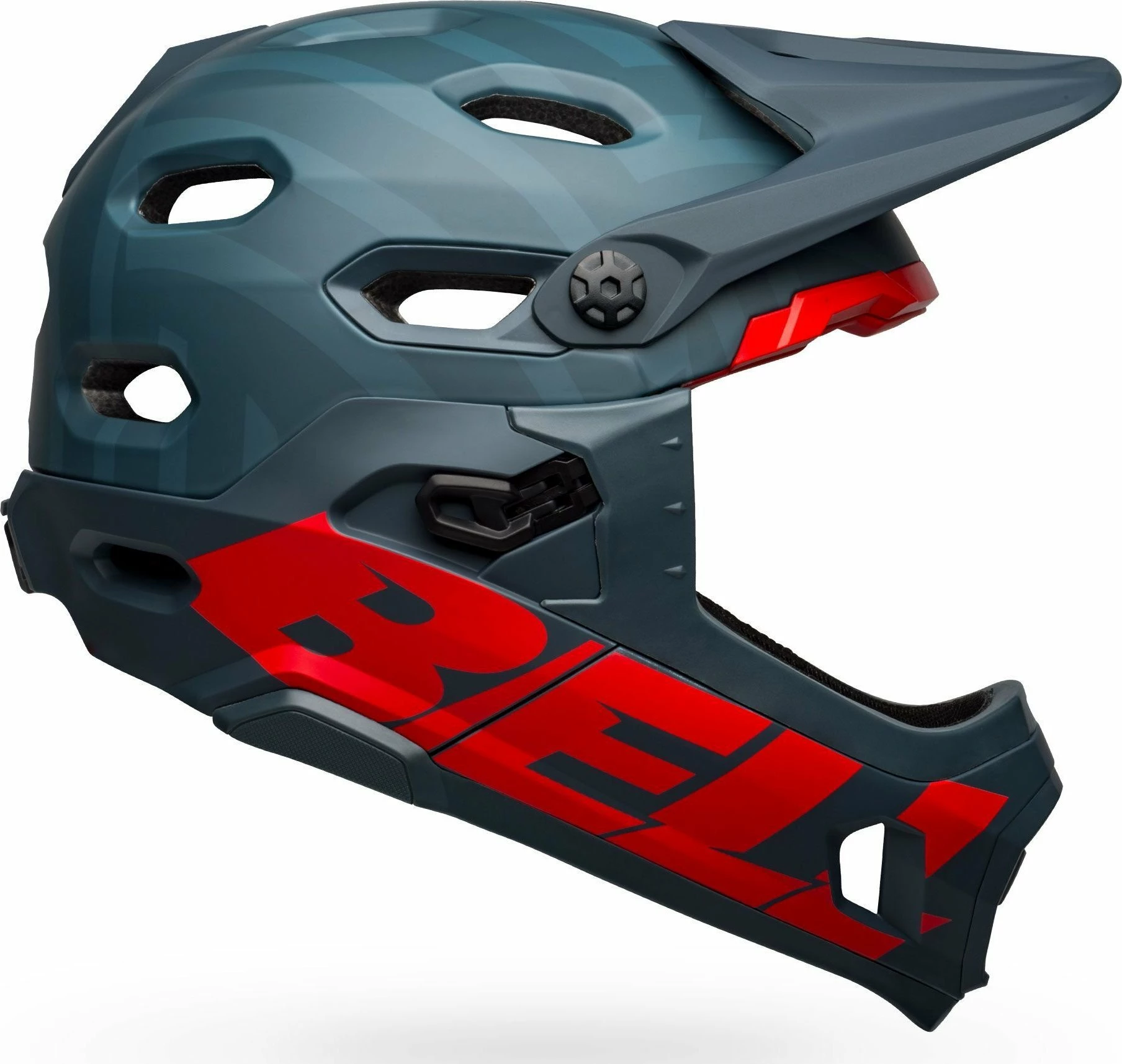 Kaskë biçiklete full-face Bell Super DH MIPS Spherical, L (59-63 cm), matte blu/crimson