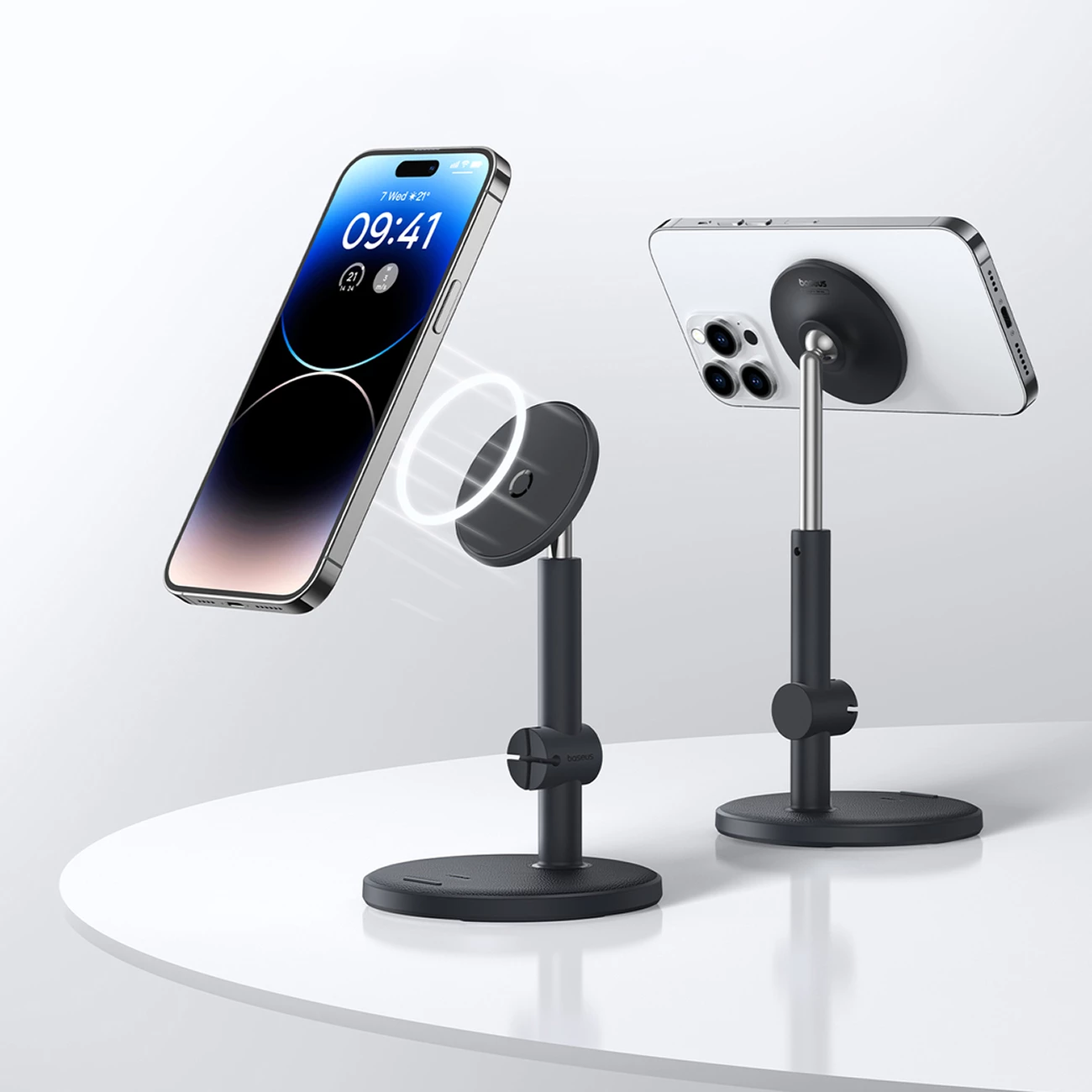Mbajtës magnetik telefoni Baseus MagPro, B10564100121-00, i zi