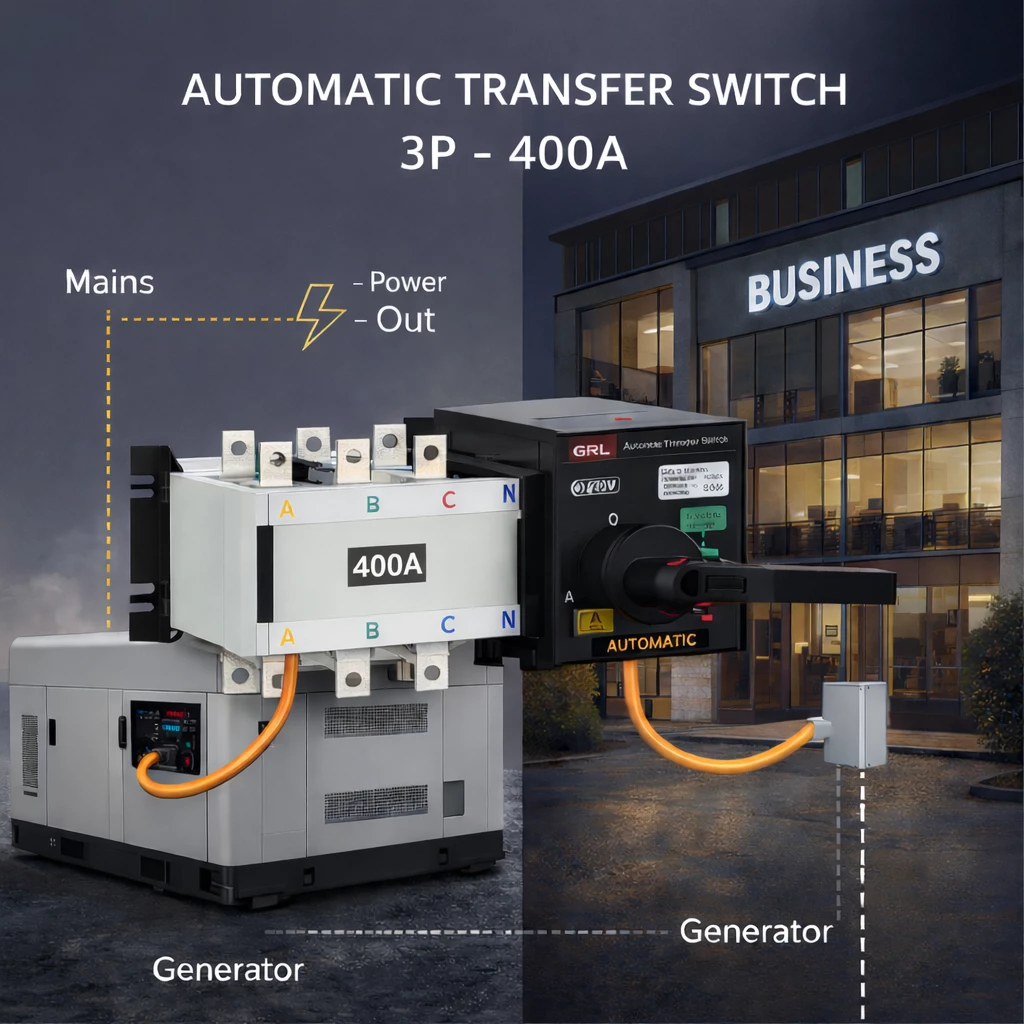 ATS ndërprerës automatik 3P 400A HGLD-400A/3
