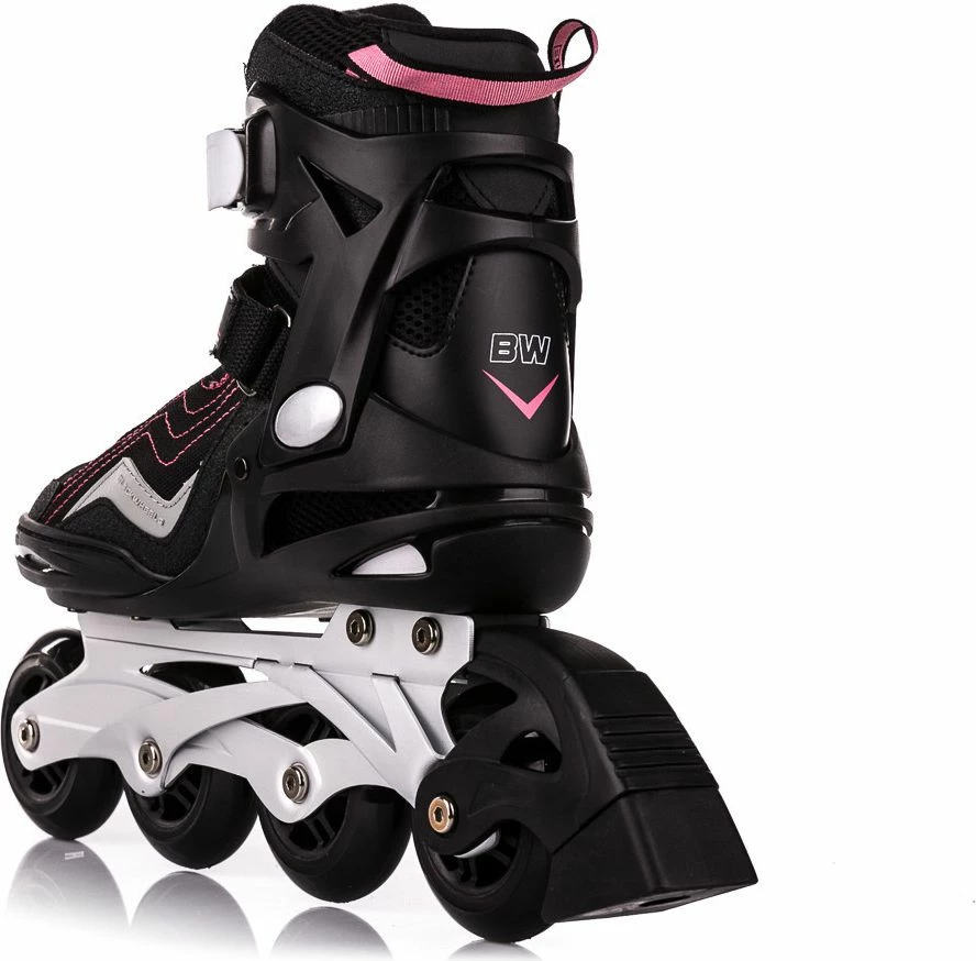 Patina inline Blackwheels Race, nr. 40, 4 rrota 80 mm, ABEC-7, me frena, e zezë-rozë, 1 palë