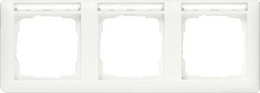 Kornizë 3-fishe GIRA 109303, Standard 55, horizontale, e bardhë