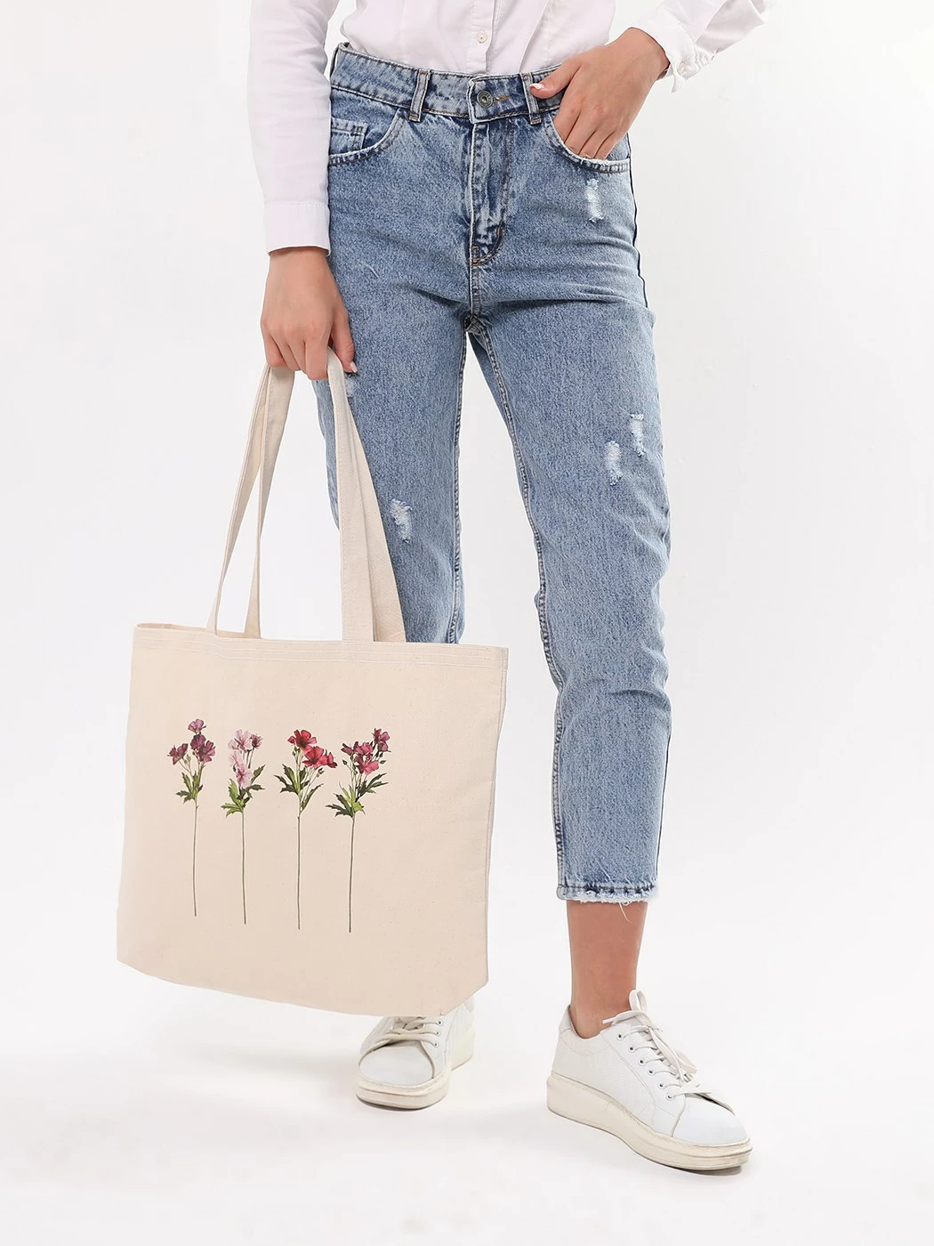 Çantë tote Zoozie Bags, krem, 1685