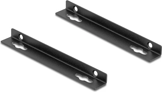 Braket montimi në mur DeLOCK për media konverter, metal, 2 copë, e zezë