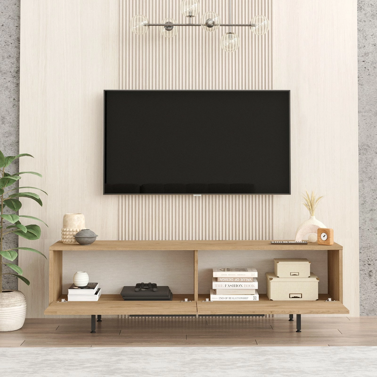 Set mobiljesh për dhomë dite Hanah Home, ON19-S, ngjyrë lisi