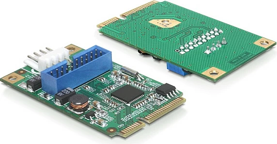 Kartelë zgjerimi USB 3.2 Gen 1 DeLOCK 95234, mini PCI Express, 2x USB-A, 5 Gbit/s
