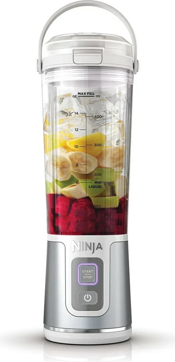 Blender portativ Ninja Blast, 0.532 L, 14.4 W, Bardhë