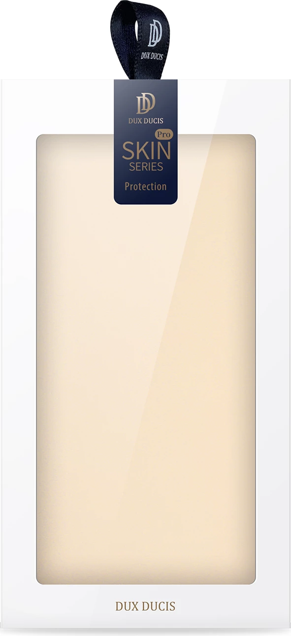 Mbështjellës Dux Ducis Skin Pro për iPhone 14 Pro Max, me kapak, xhep për kartela, ari