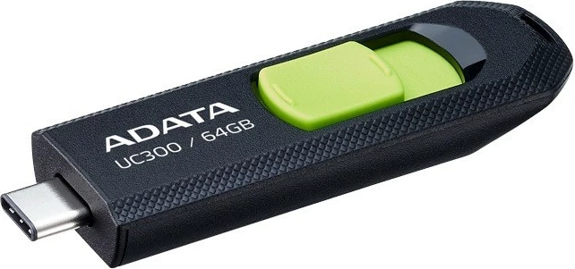 Pendrive Adata UC300, 64GB, USB Type-C 3.2 Gen1, e zezë