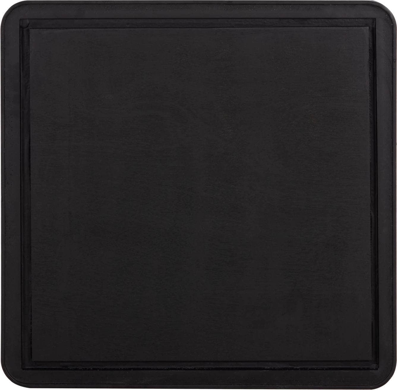 Sipërfaqe tavoline katrore prej guri të sinterizuar, e zezë, me kornizë alumini, FH6655.01, 80x80 cm