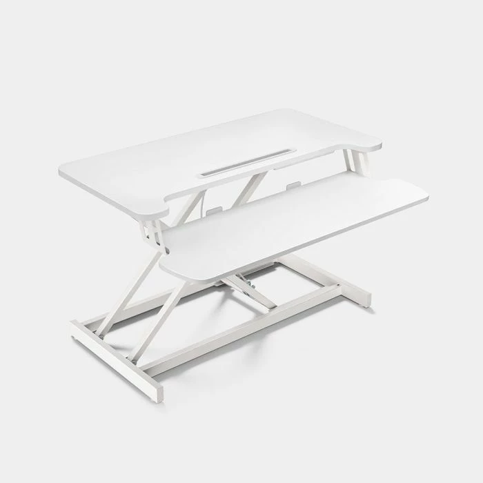 Konvertues tavoline ngritëse VONHAUS 3000917 80x40cm, rregullim lartësie 11.5–51cm, me tabaka tastiere, i bardhë