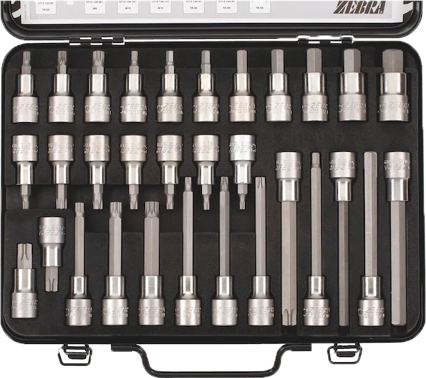 Set çelësa kokë 1/2" Würth, ZEBRA, kokë 6 këndore TX-XZN, 31 copë