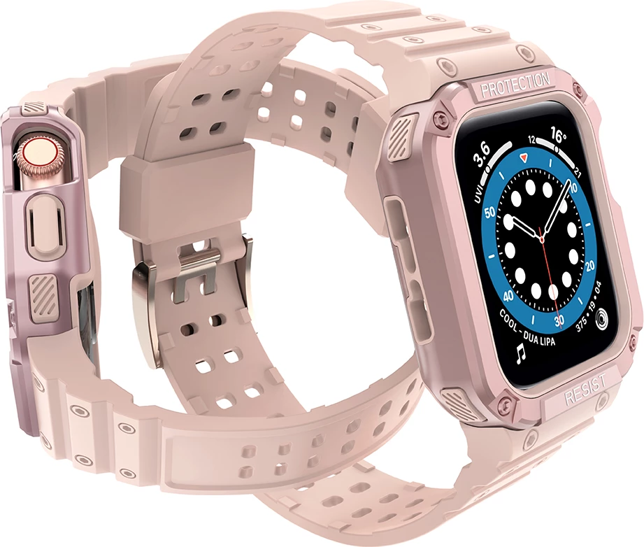 Rrip me kasë mbrojtëse për Apple Watch Hurtel Protect Strap Band, 41/40/38mm, Rozë