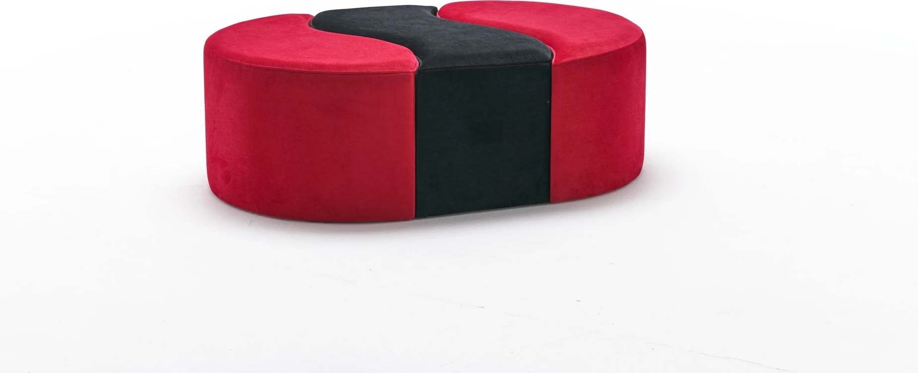 Puf Atelier del Sofa, Alya, e kuqe dhe e zezë