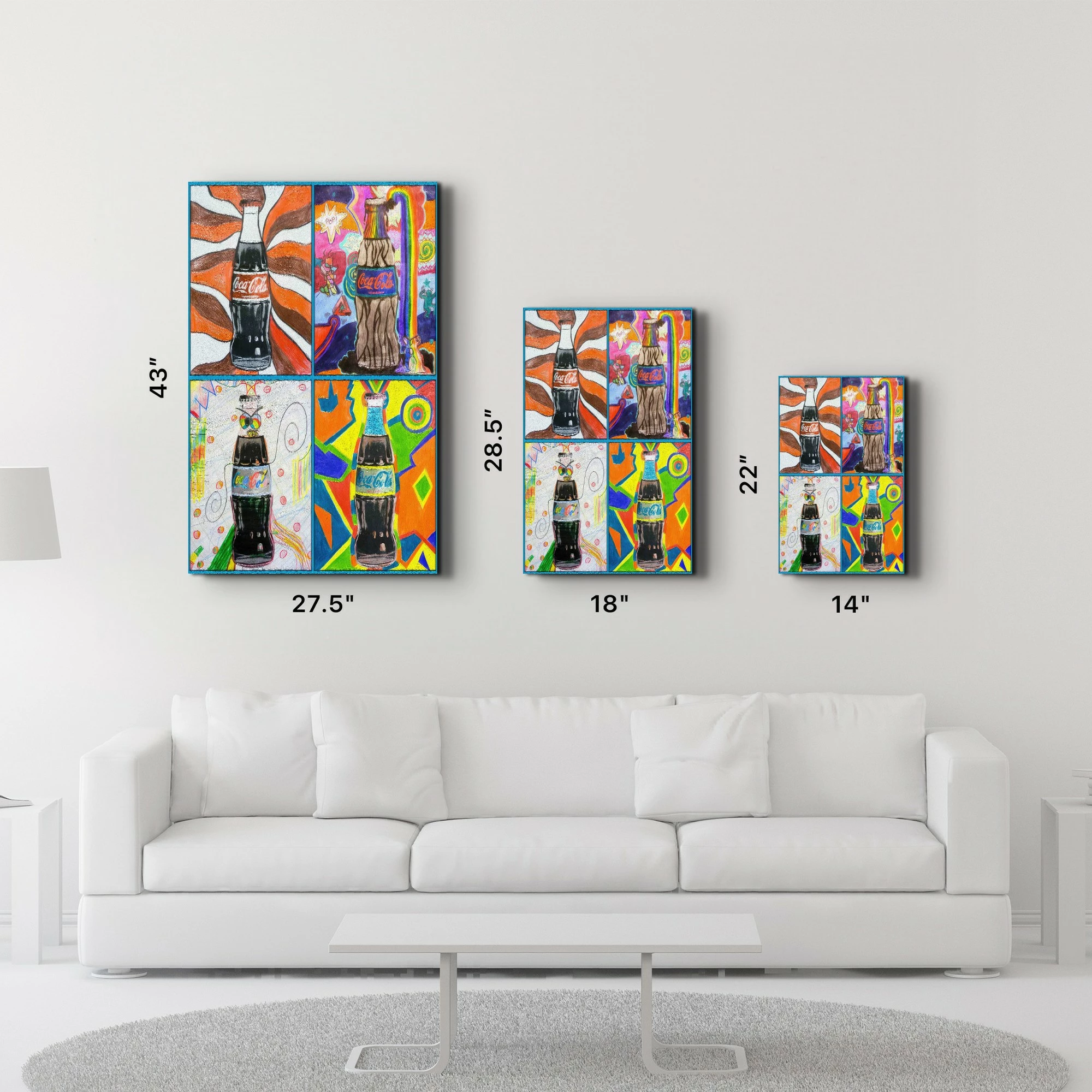 Pikturë dekorative prej xhami të temperuar, shumëngjyrëshe, SPR-1132, 46x72cm