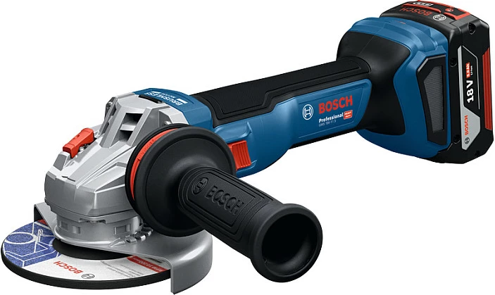 Brus këndor me bateri Bosch GWS 18V-11 Professional Solo, 18V, 125 mm, pa bateri/karikues, blu/zi