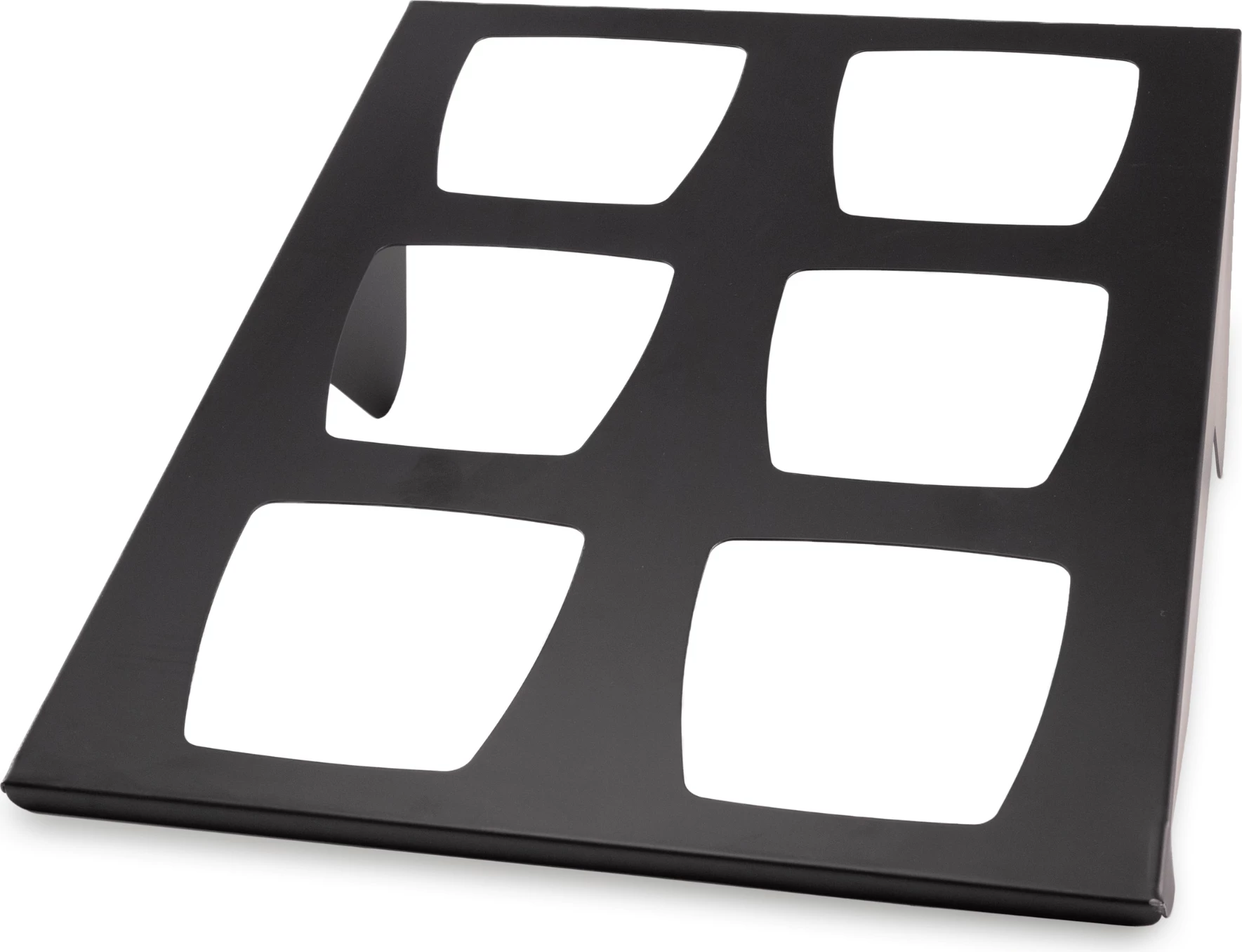 Ekspozues buffet Fine Dine Skiatos për 6 tasa, 500 x 745 x 330 mm, çelik inox, i zi