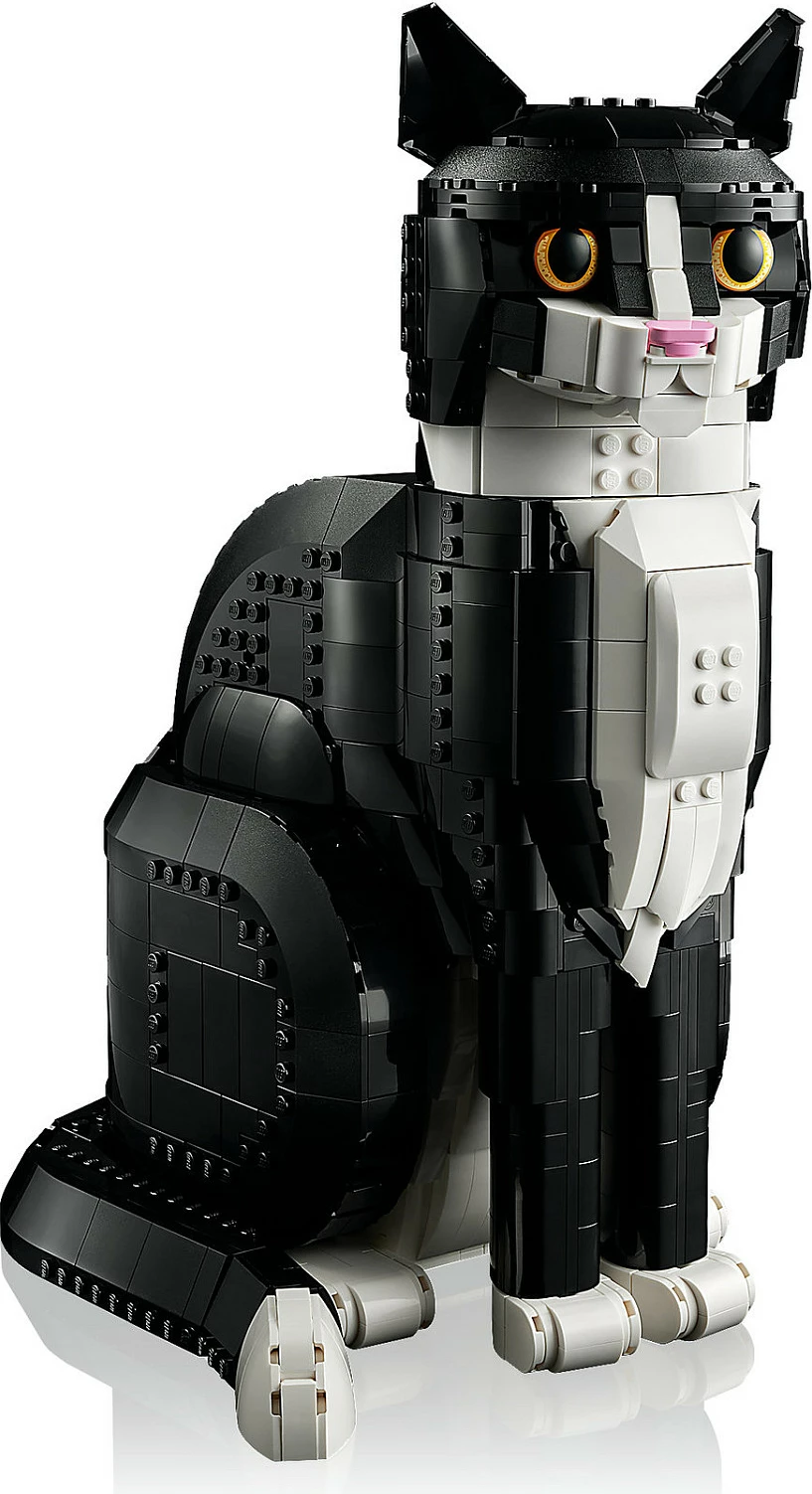 Set ndërtimi LEGO Ideas Tuxedo Cat 21349, 1710 pjesë, 18+, zi/bardhë