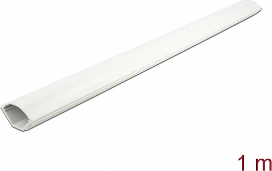 Kanal kabllosh këndi DeLOCK 43 x 23 mm, 1 m, vetëngjitës, i bardhë