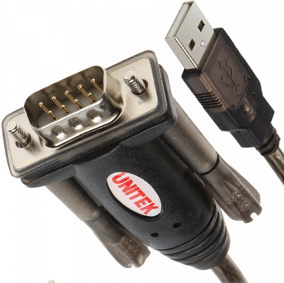 Adapter USB në RS-232 Unitek Y-105A, 1.4m, i zi me adapter DB9F/DB25M