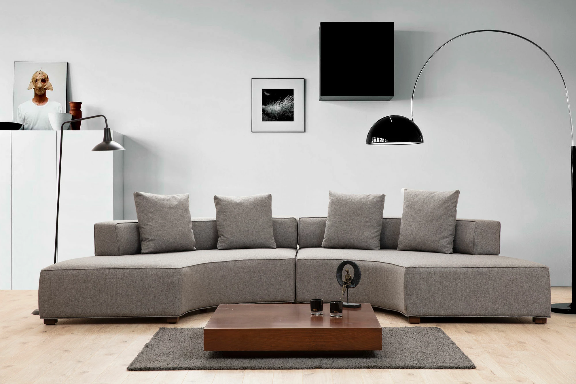 Këndare Atelier del Sofa, model Gondol-2, ngjyrë gri