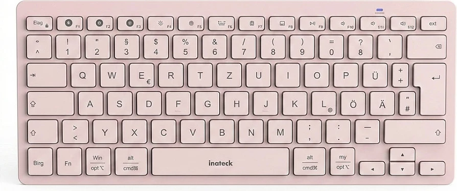 Tastierë Inateck BT QWERTZ, Bluetooth, kompakte, rozë