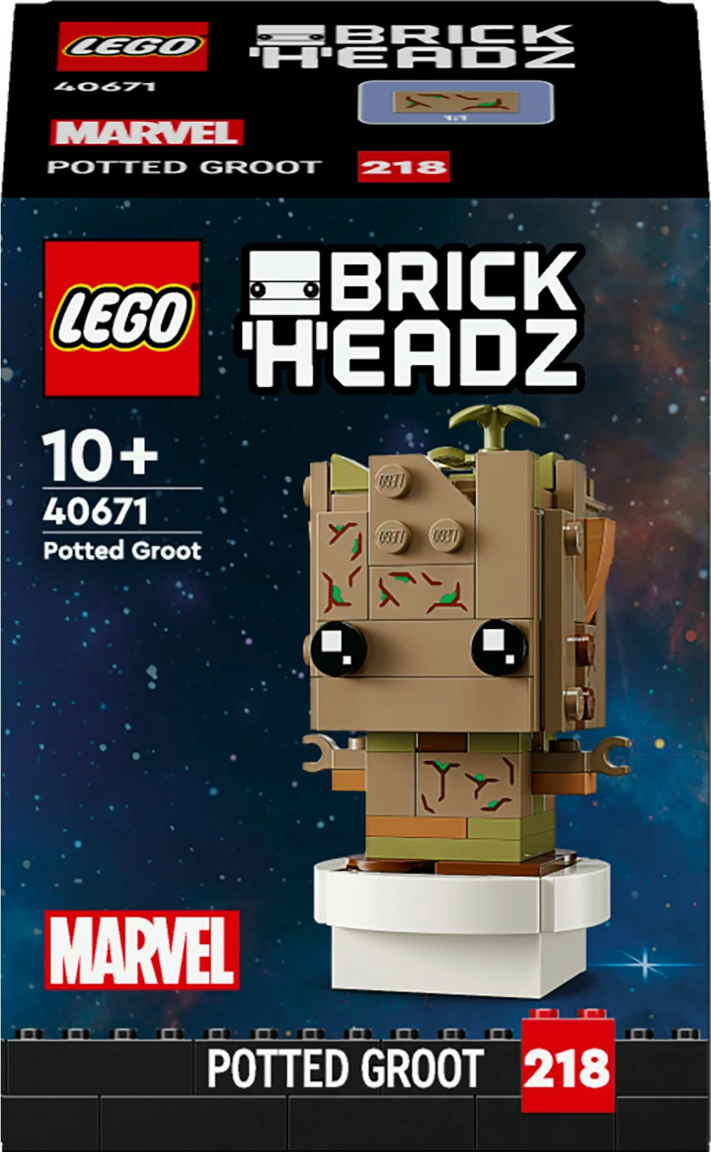 Set ndërtimi LEGO 40671, BrickHeadz, Potted Groot, shumëngjyrësh