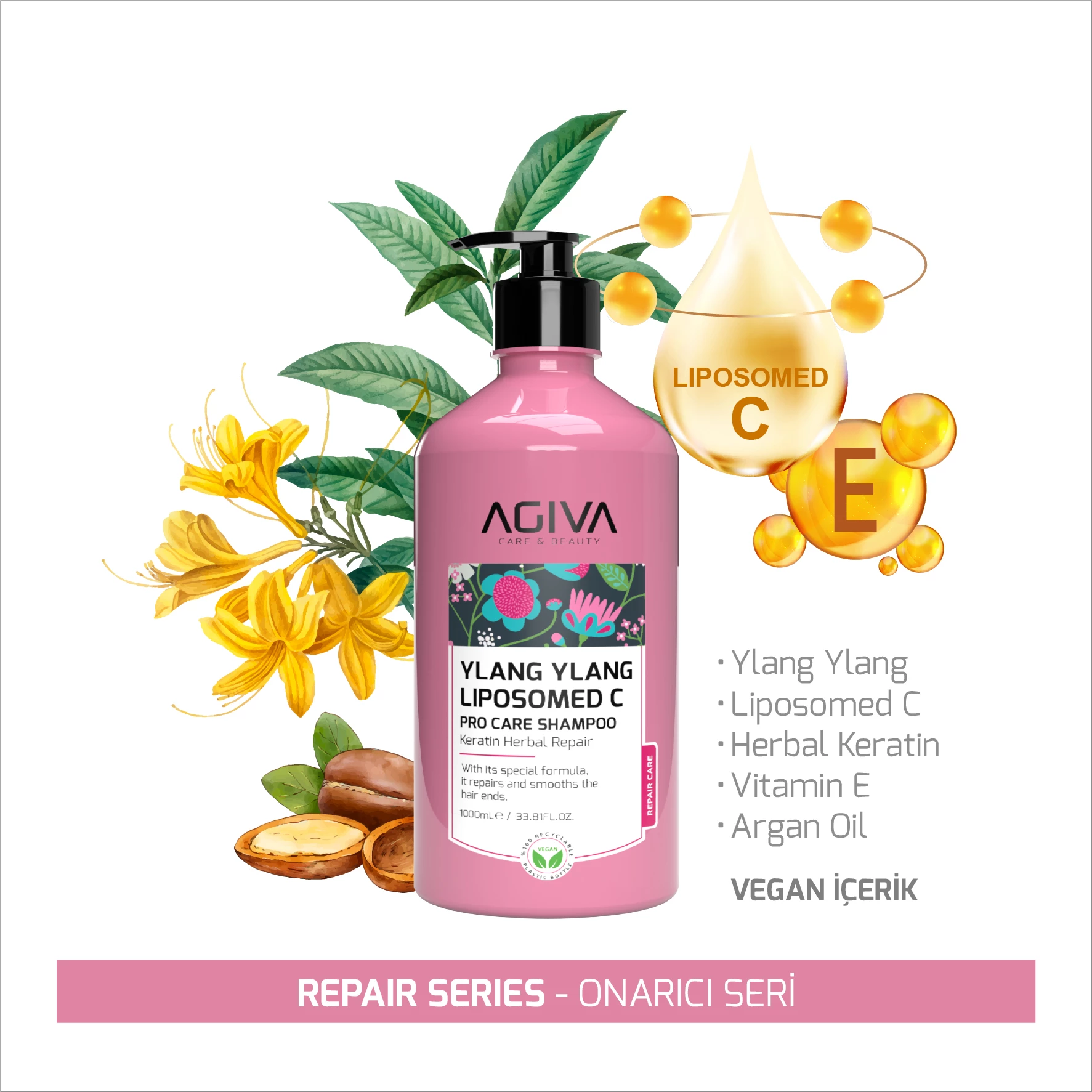 Shampon Agiva Ylang Ylang Lıpozom C Pro Care 