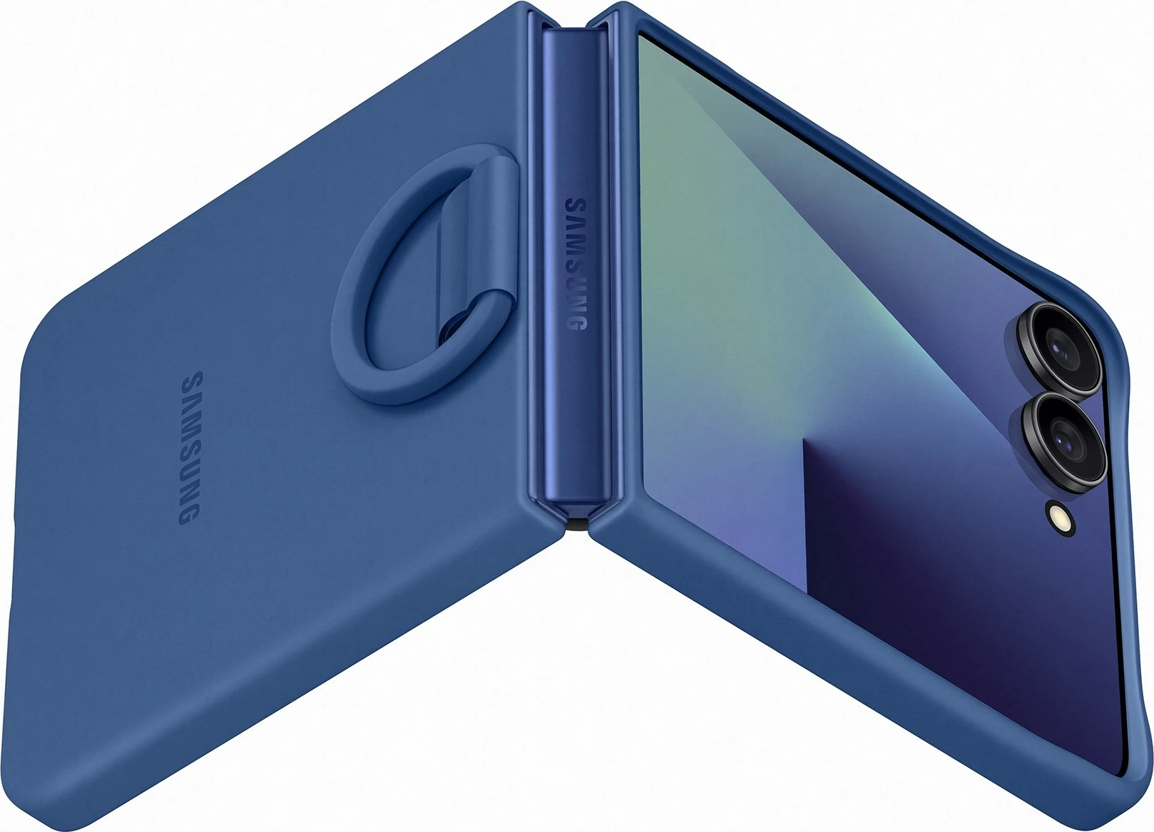 Mbështjellës Samsung Ring Case për Galaxy Flip7, silikon, navy