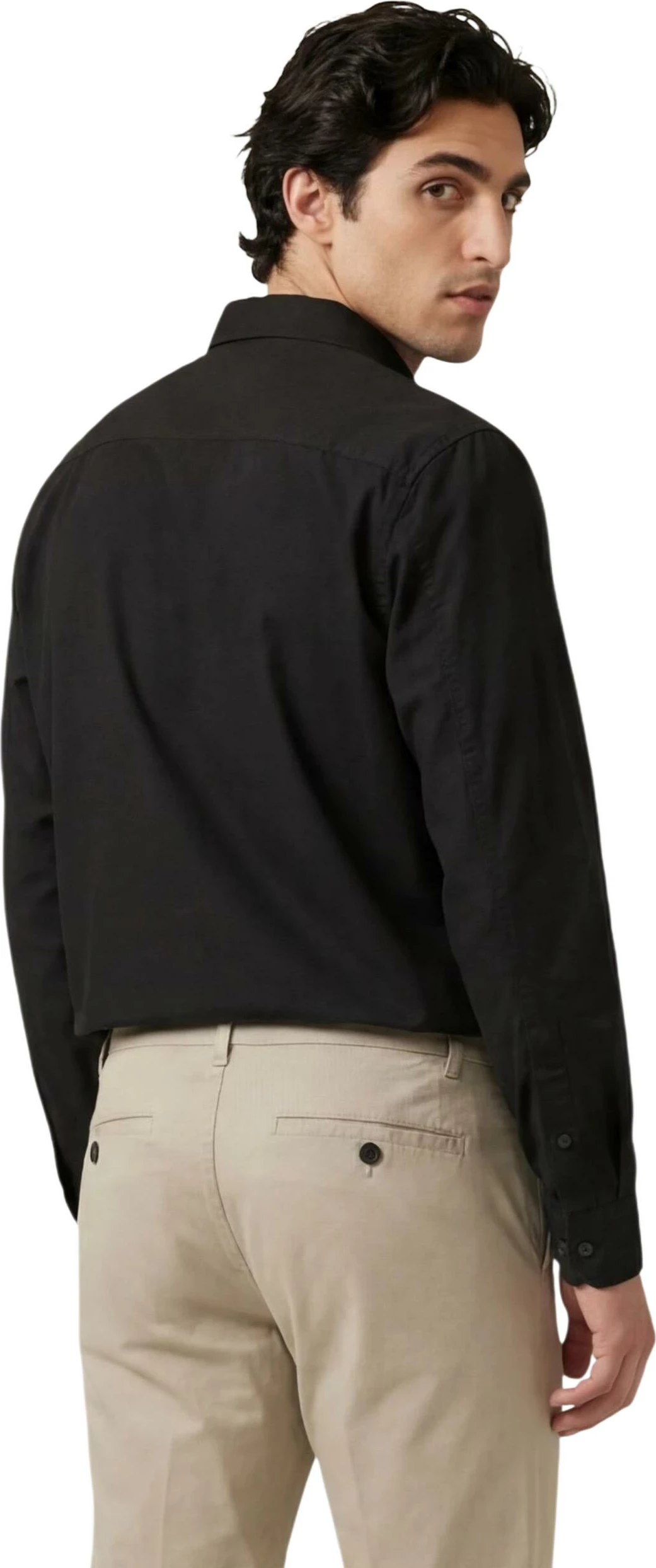 Këmishë me mëngë të gjata për meshkuj Calvin Klein Jeans LV04RE103G, e zezë [Madhësia: L]